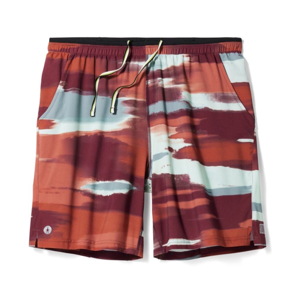 Smartwool Active Lined 8" Shorts Mens Size XL Black Cherry Horizon